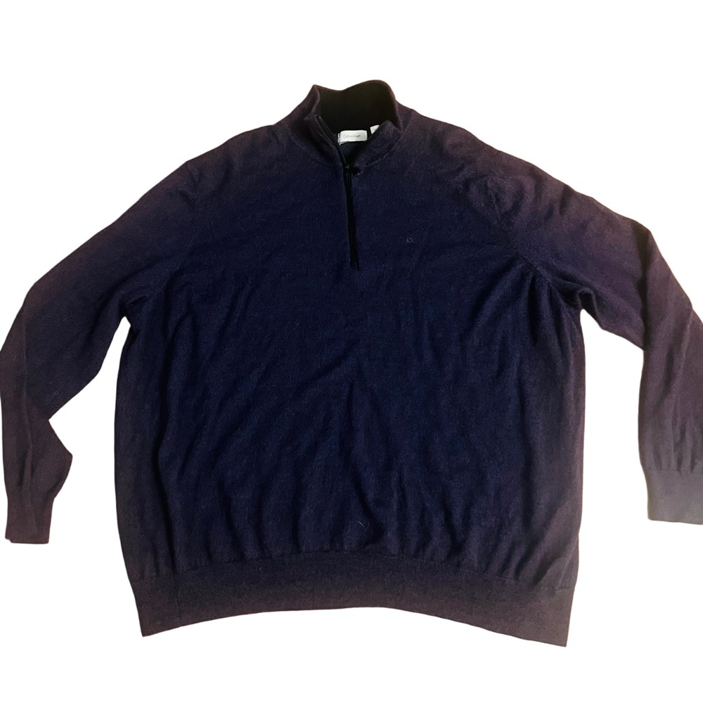 Calvin Klein Purple Zip Up Sweater